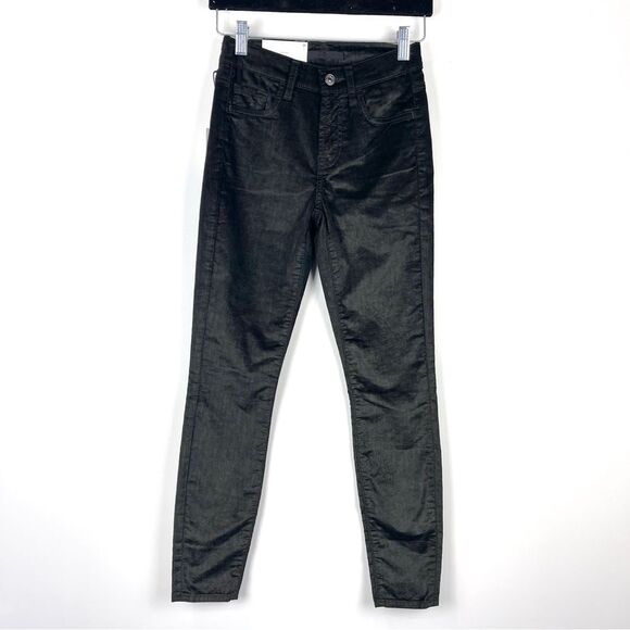 NEW 7 For All Mankind The Ankle Gwenevere Skinny Jeans Evergreen Velvet Size 23 - Picture 1 of 9